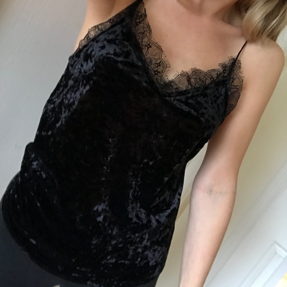 Urban Outfitters Black Lace Tank Top